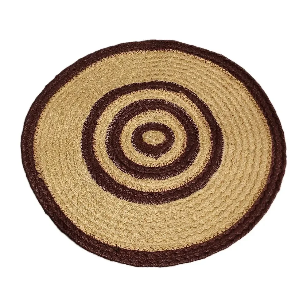 Americana Patriotic Star Jute Mat Braided Placemat 14